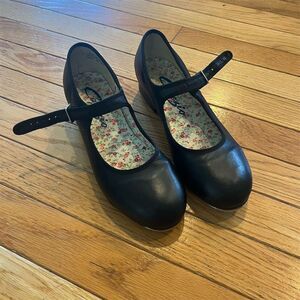 Capezio Women's Black Leather Mary Jane Tap Shoes Size 7M
